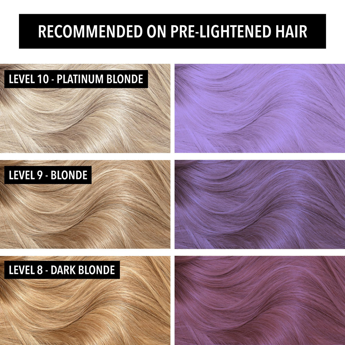 Pulp Riot Lilac Semi Permanent Hair Color application process