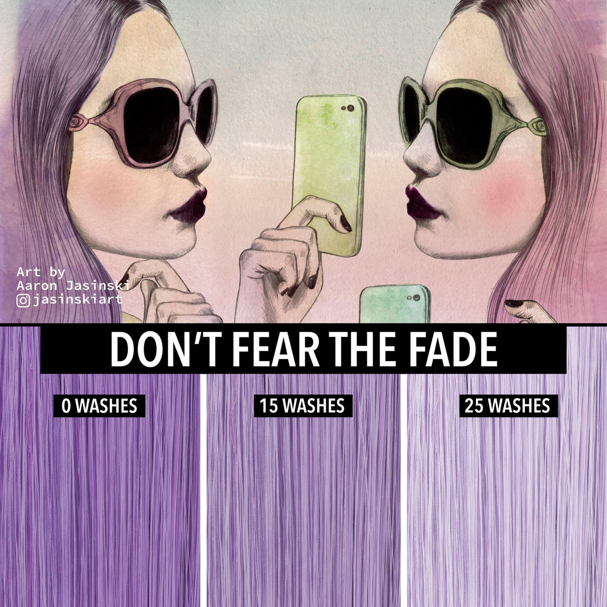 Pulp Riot Lilac Semi Permanent Hair Color mixed with clear