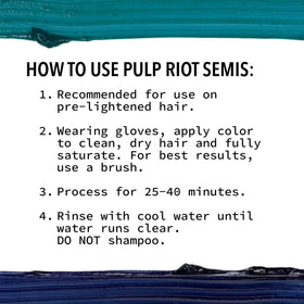 Pulp Riot Navy Blue hair colour close-up