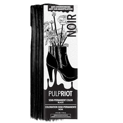 Pulp Riot Noir Semi Permanent Hair Colour 4 oz tube front view