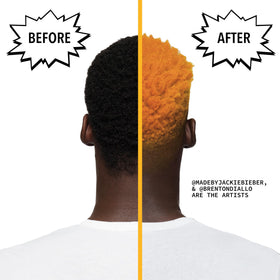 Pulp Riot Semi Permanent Hair Color Sunflower Yellow application on hair