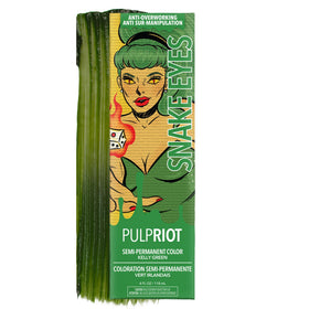 Pulp Riot Snake Eyes Semi Permanent Hair Color tube front view in Kelly Green