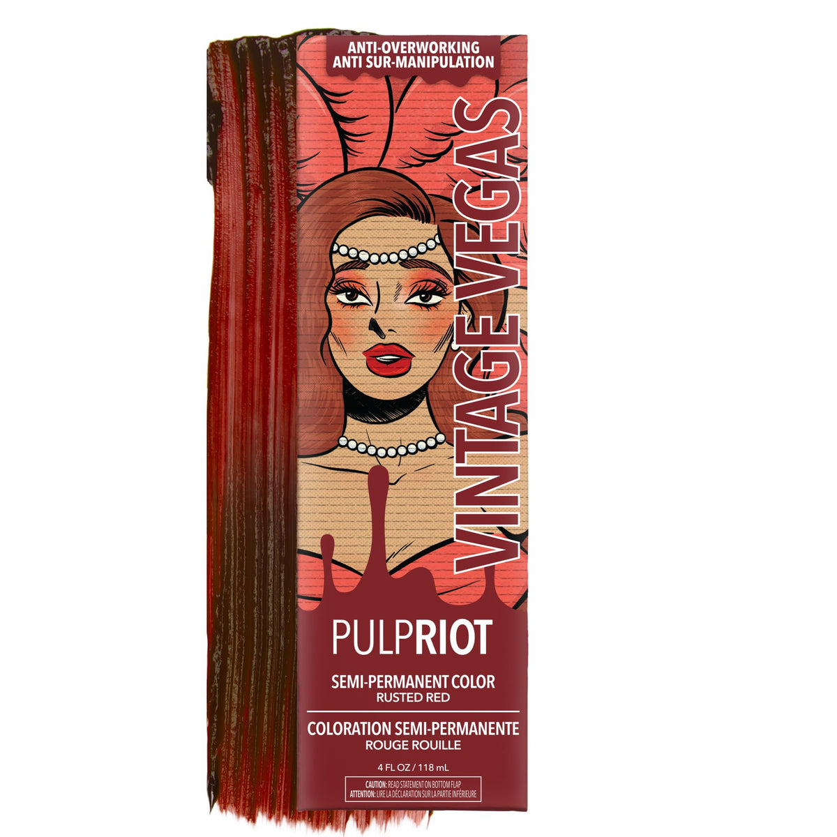 Pulp Riot Vintage Vegas Semi Permanent Hair Colour Rusted Red 4 oz tube front view