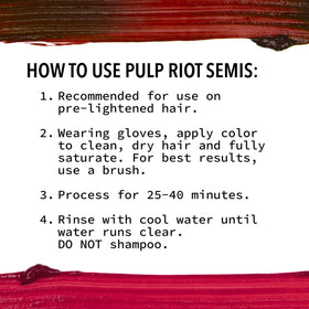 Pulp Riot Volatile Deep Wine Red hair colour on pre-lightened hair