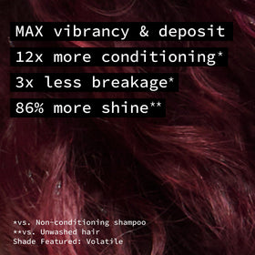 Pulp Riot Volatile Semi Permanent Hair Color Deep Wine Red swatch on hair