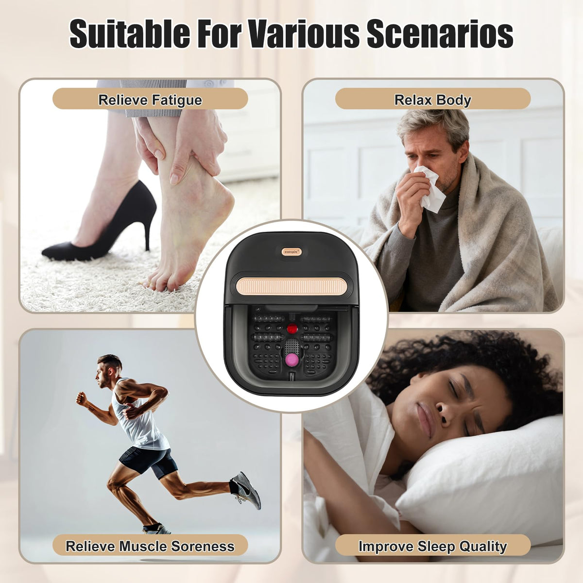 Pumice stone and pedicure kit included with FOFOJÔY Foot Spa