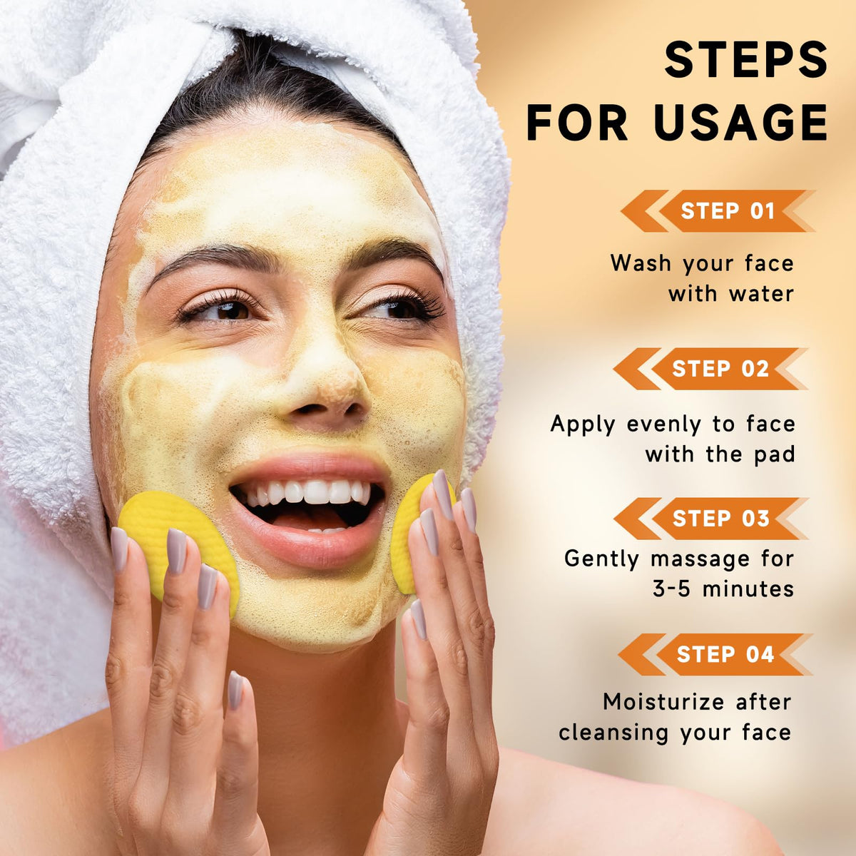Pumkot Turmeric Kojic Acid Cleansing Pads with natural ingredients