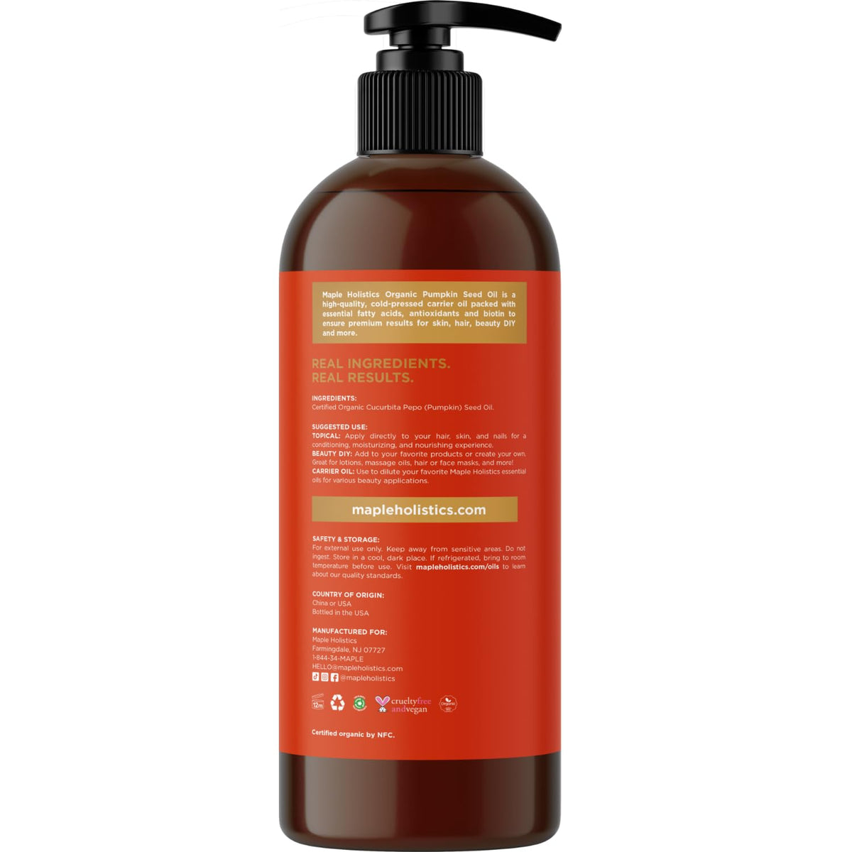 Pumpkin Seed Oil application on hair and skin