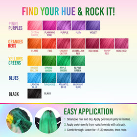 Punky Apple Green hair colour vibrant results