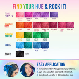 Punky Atlantic Blue Semi Permanent Hair Colour side view