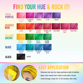 Punky Bright Yellow Hair Dye vibrant colour result