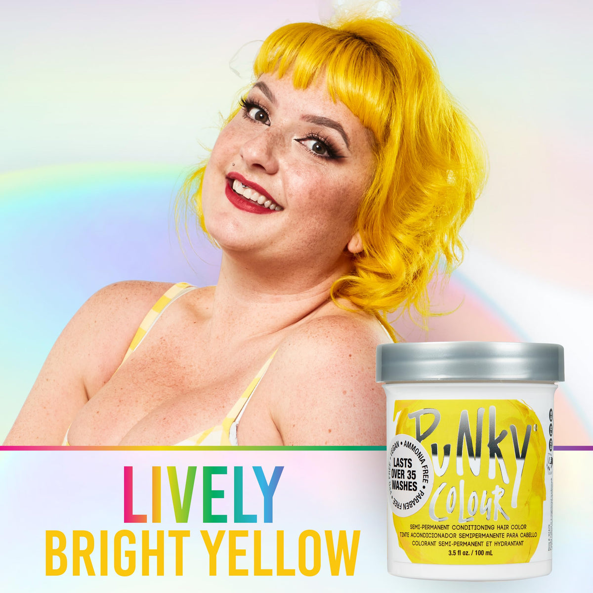 Punky Bright Yellow Semi Permanent Hair Colour application process