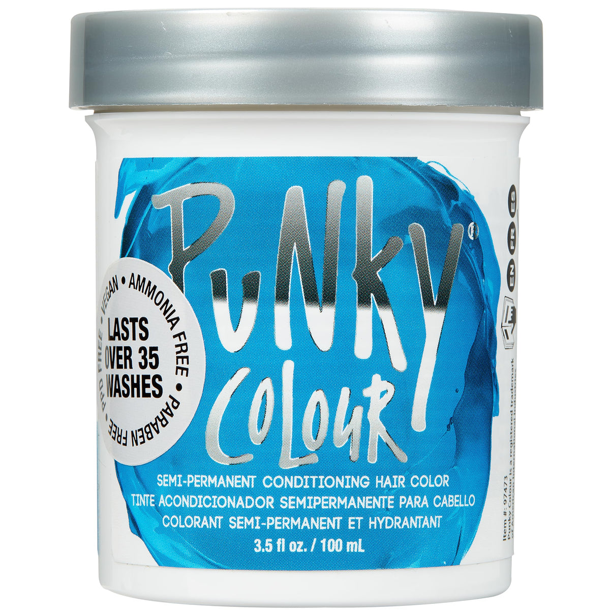 Punky Colour Lagoon Blue Semi Permanent Hair Dye front view