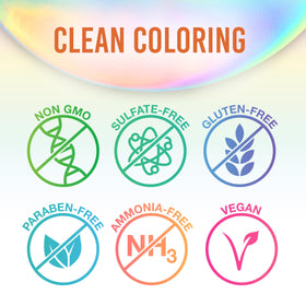 Punky Flame hair dye on hair strands showing vibrant colour