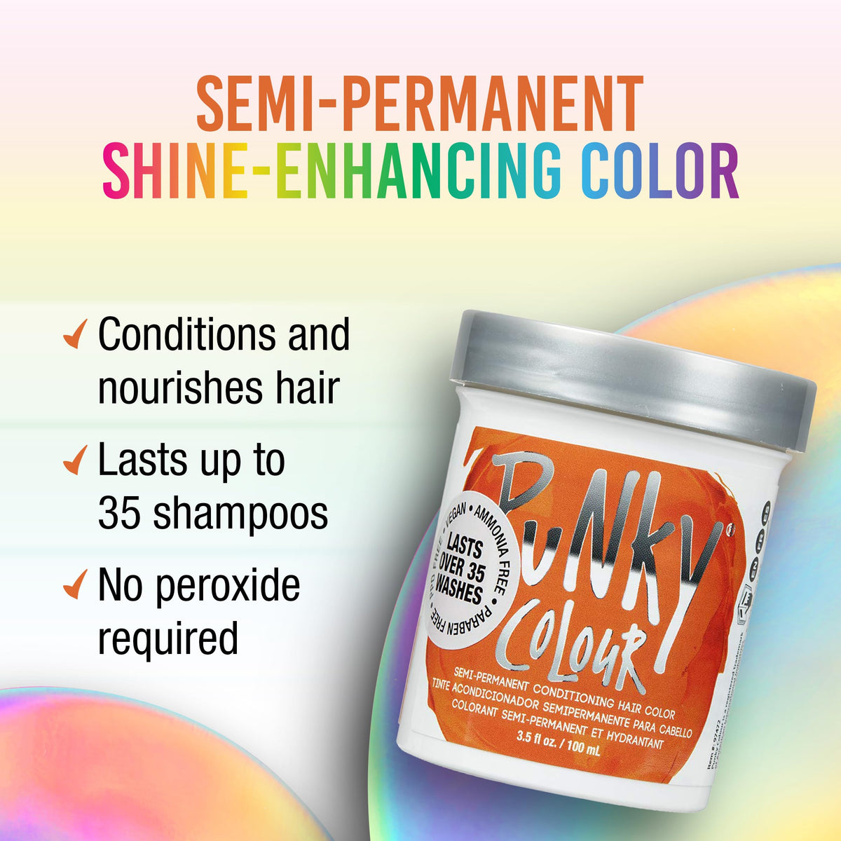 Punky Flame hair dye packaging with vibrant orange colour