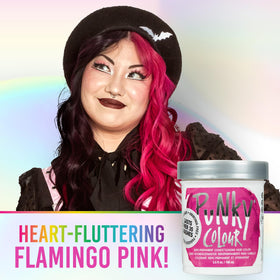 Punky Flamingo Pink hair colour application process