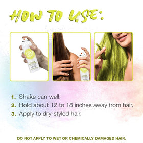 Punky Leopard Yellow hair color spray with vibrant hair colour background