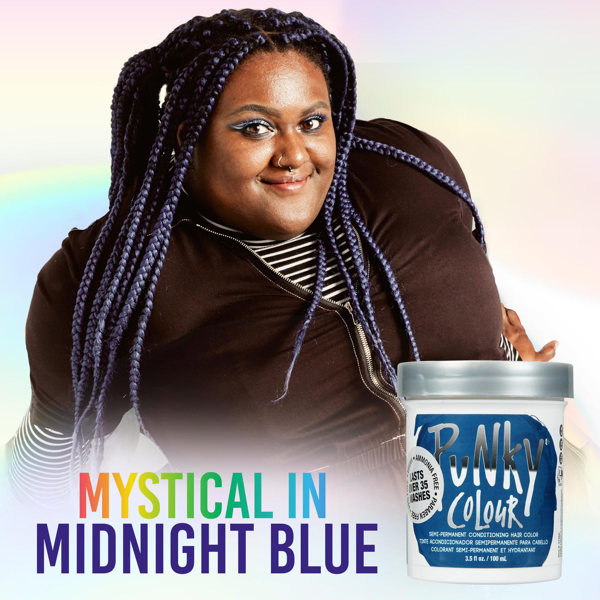 Punky Midnight Blue hair dye packaging