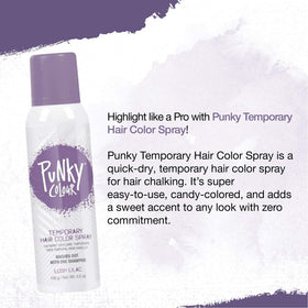 Punky Pastel Temporary Hair Color Spray Lush Lilac on a vanity