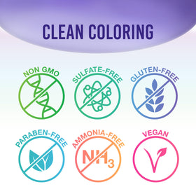 Punky Plum hair dye on hair strands