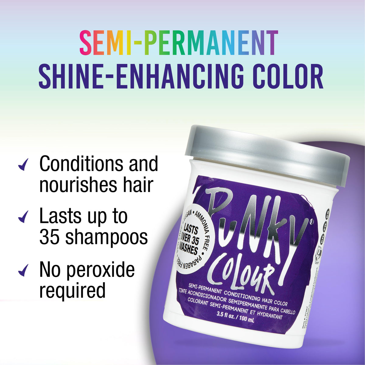 Punky Plum hair dye side view showing packaging