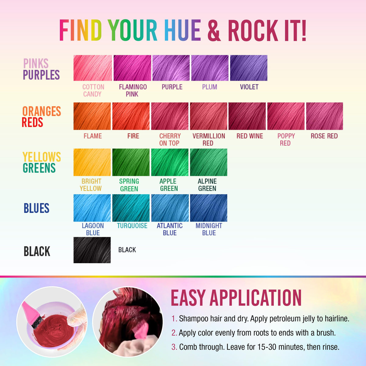 Punky Poppy Red hair dye ingredients list