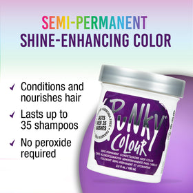 Punky Purple hair dye application process