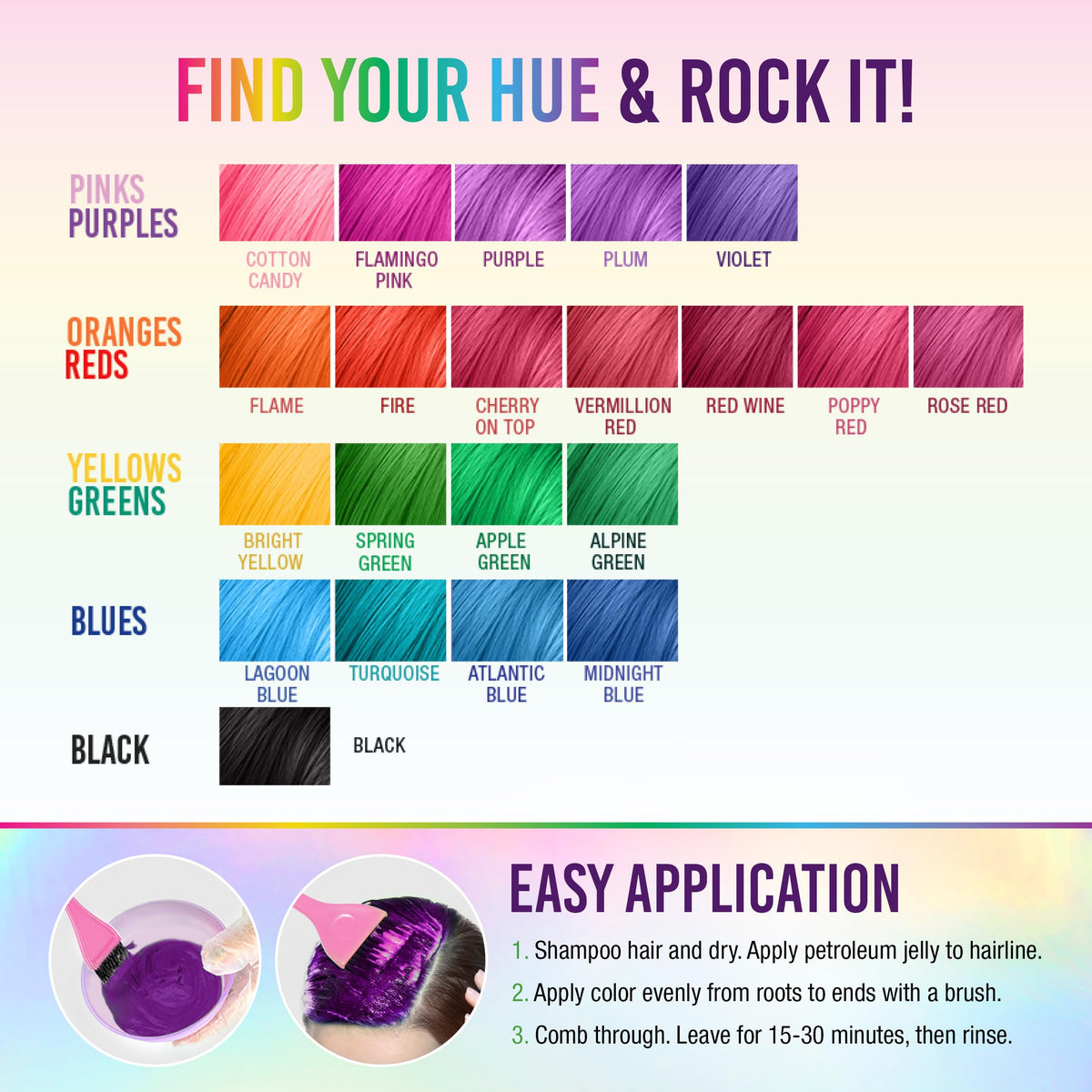 Punky Purple hair dye ingredients list