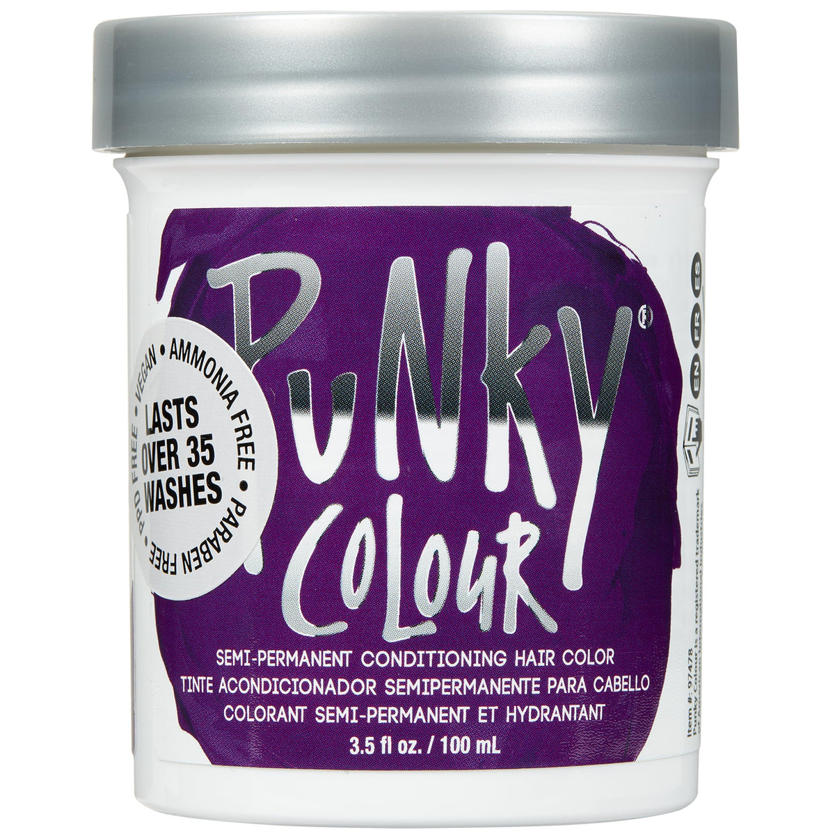 Punky Purple Semi Permanent Hair Colour 3.5 fl oz front view