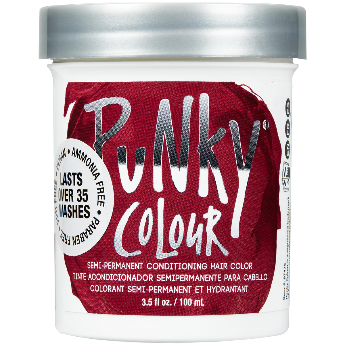 Punky Red Wine Semi Permanent Hair Colour 3.5 fl oz front view