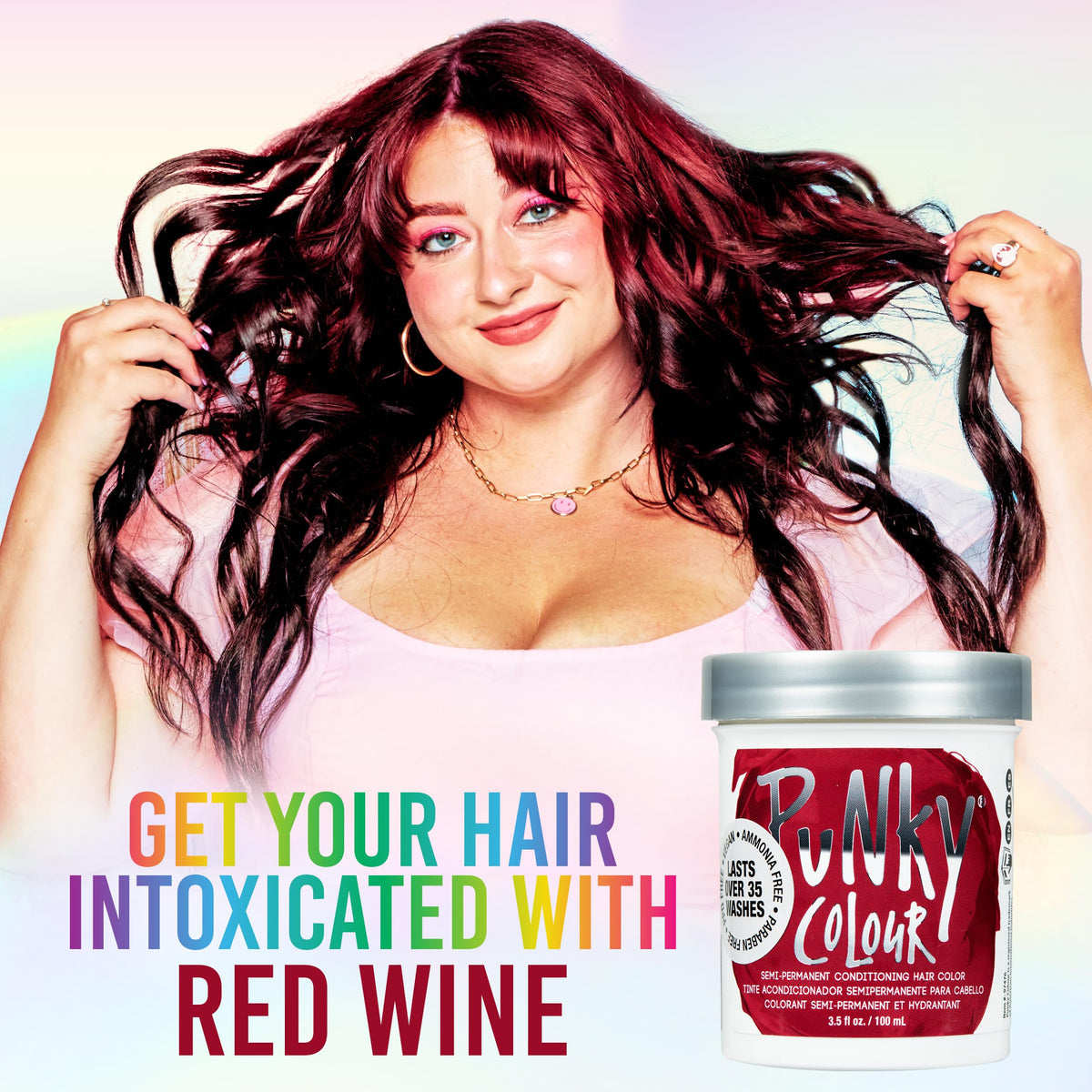 Punky Red Wine Semi Permanent Hair Colour packaging