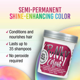 Punky Rose Red hair dye application on hair