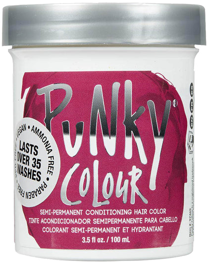 Punky Rose Red Semi Permanent Hair Colour front view with packaging
