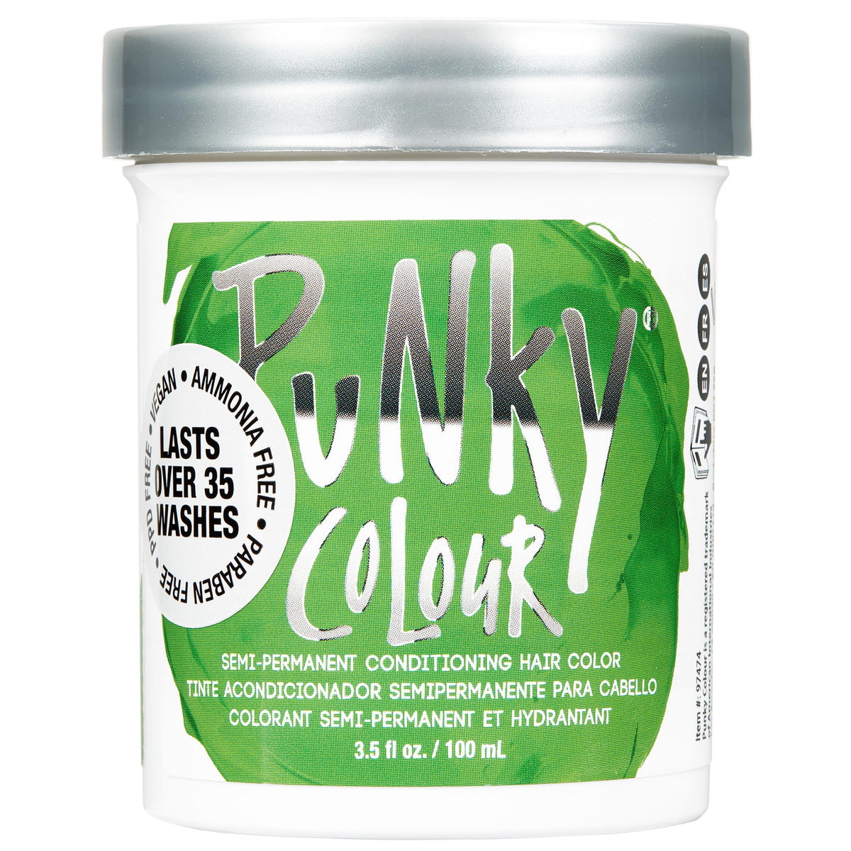 Punky Spring Green Semi Permanent Hair Colour 3.5 fl oz front view