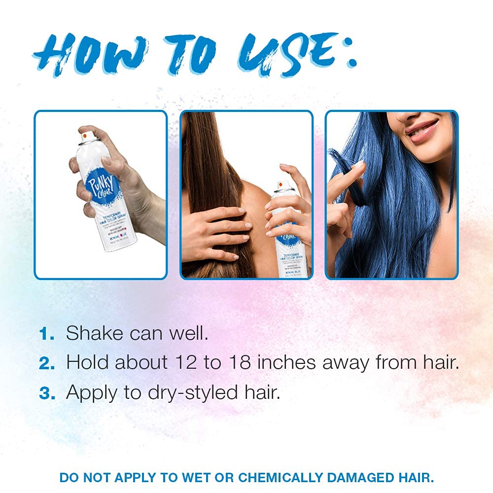 Punky Temporary Hair Color Spray Bengal Blue lifestyle scene