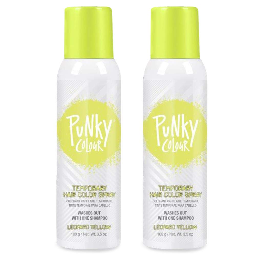 Punky Temporary Hair Color Spray Leopard Yellow front view