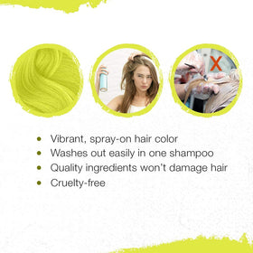 Punky Temporary Hair Color Spray Leopard Yellow packaging
