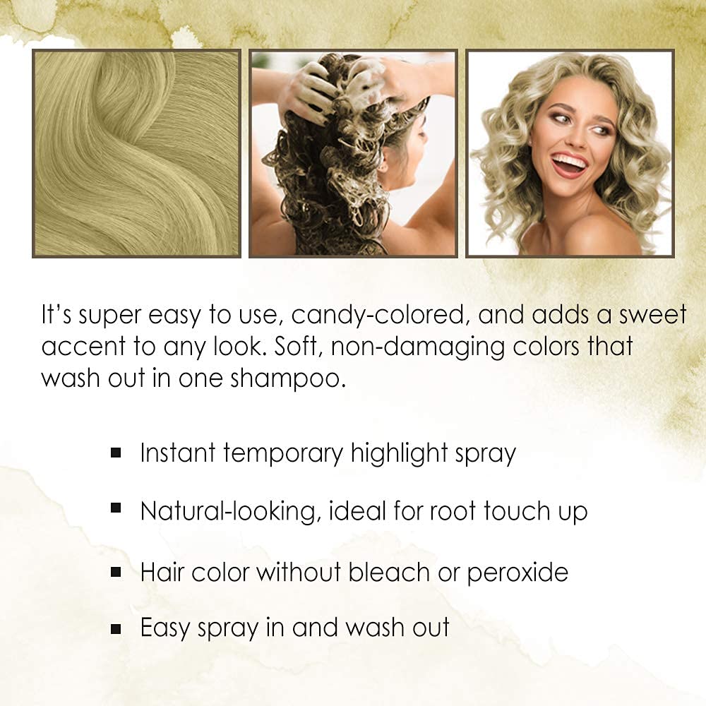 Punky Temporary Hair Highlight Spray Beach Blonde packaging details