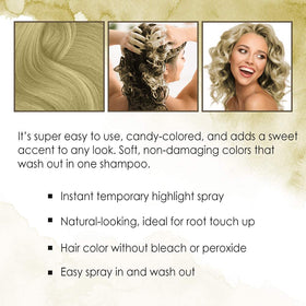 Punky Temporary Hair Highlight Spray Beach Blonde packaging details