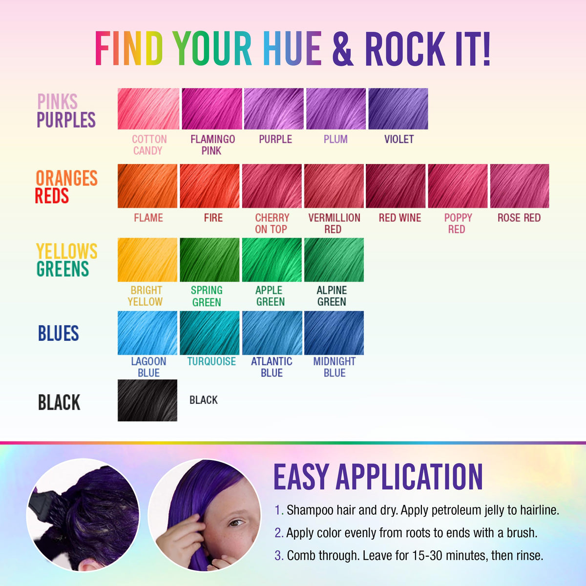 Punky Violet hair dye lifestyle scene with model