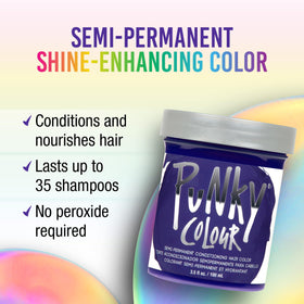 Punky Violet hair dye tube back view with instructions
