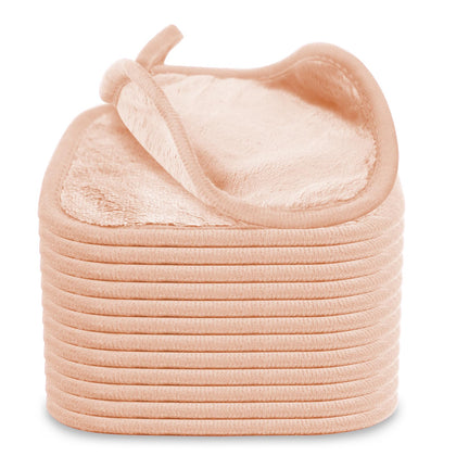 Puomue Makeup Remover Cloths 12 Pack in pink