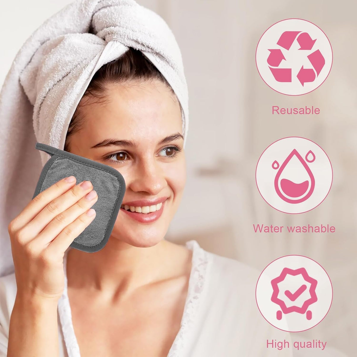 Puomue Makeup Remover Cloths 6 inch size comparison