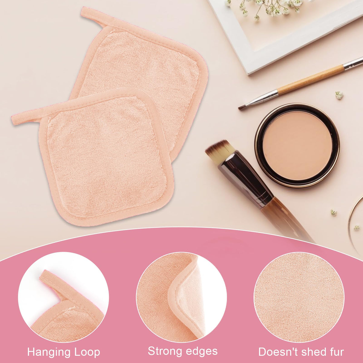 Puomue Makeup Remover Cloths displayed in a travel bag