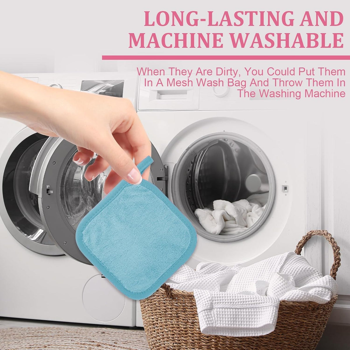 Puomue makeup remover cloths in a bathroom setting