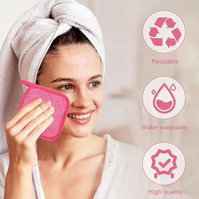 Puomue Makeup Remover Cloths in use for makeup removal