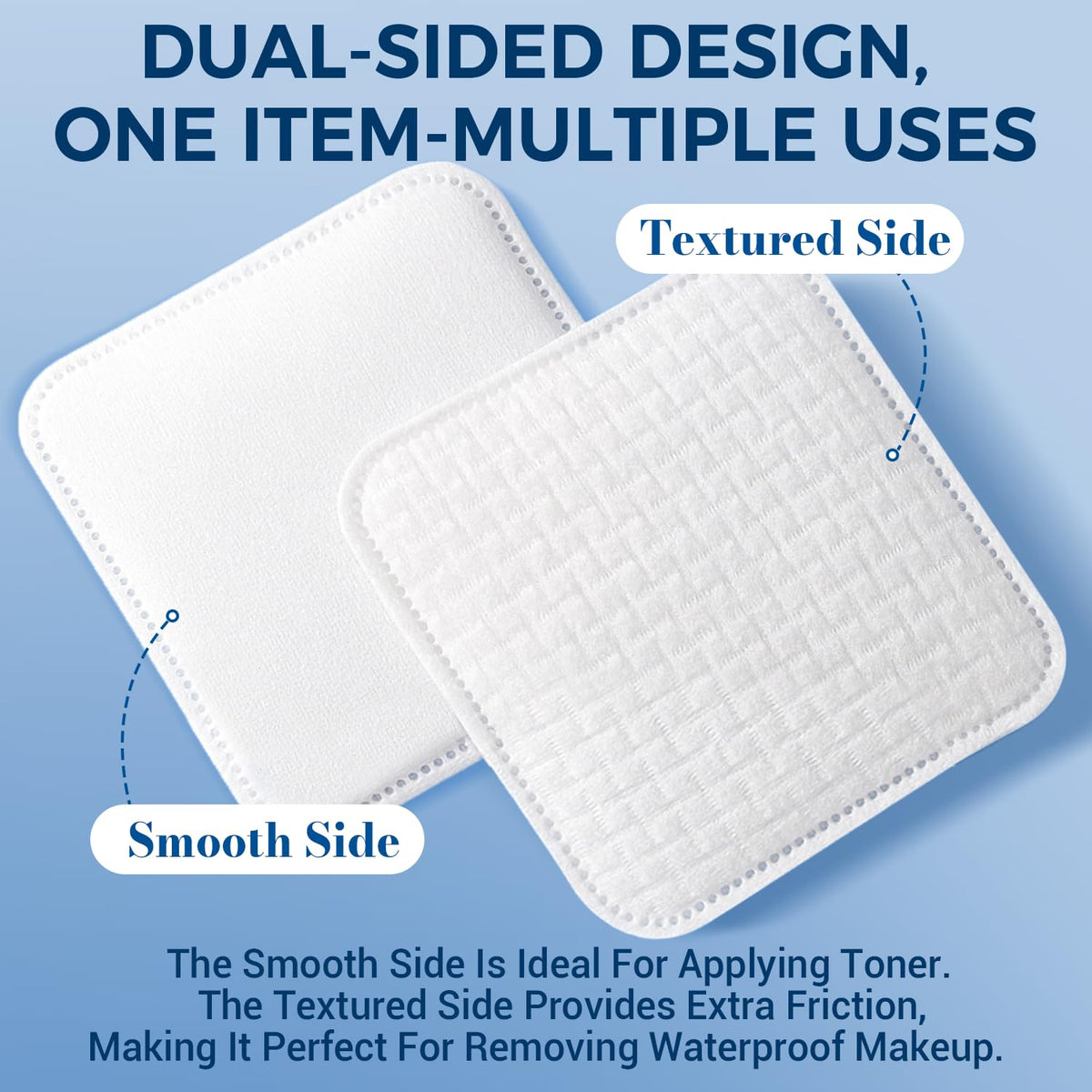 PUPUPE Cotton Pads in use for makeup removal