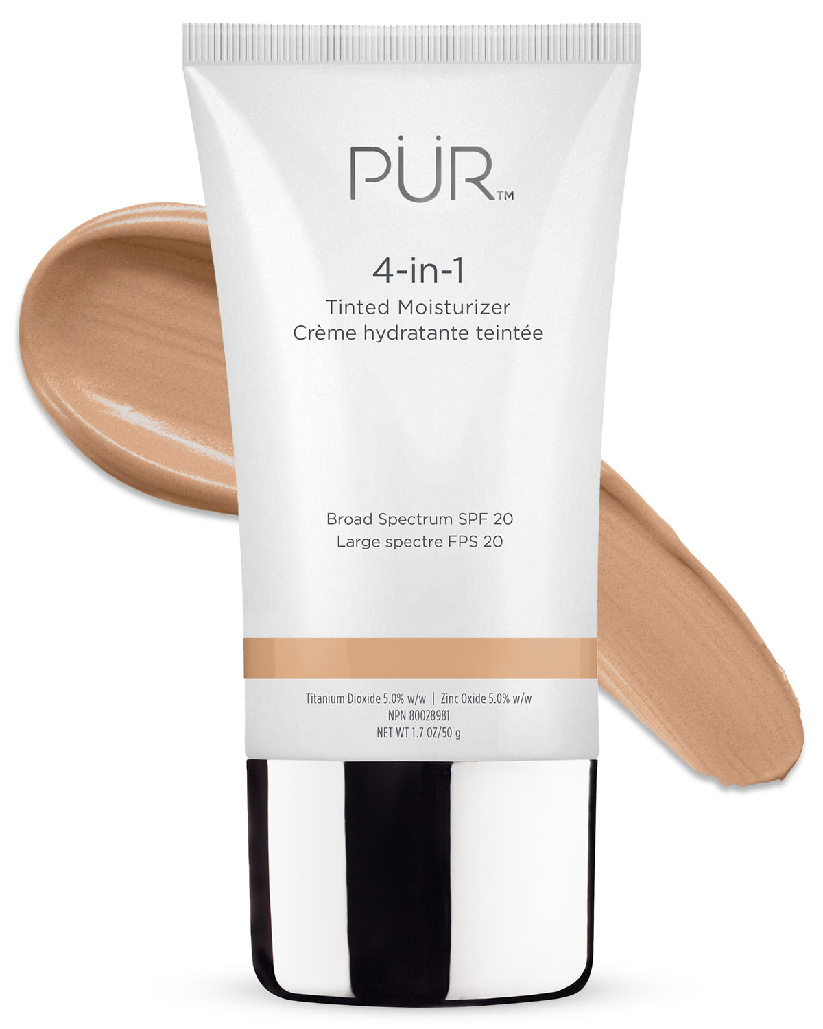 PÜR 4-in-1 Tinted Moisturizer front view, light shade