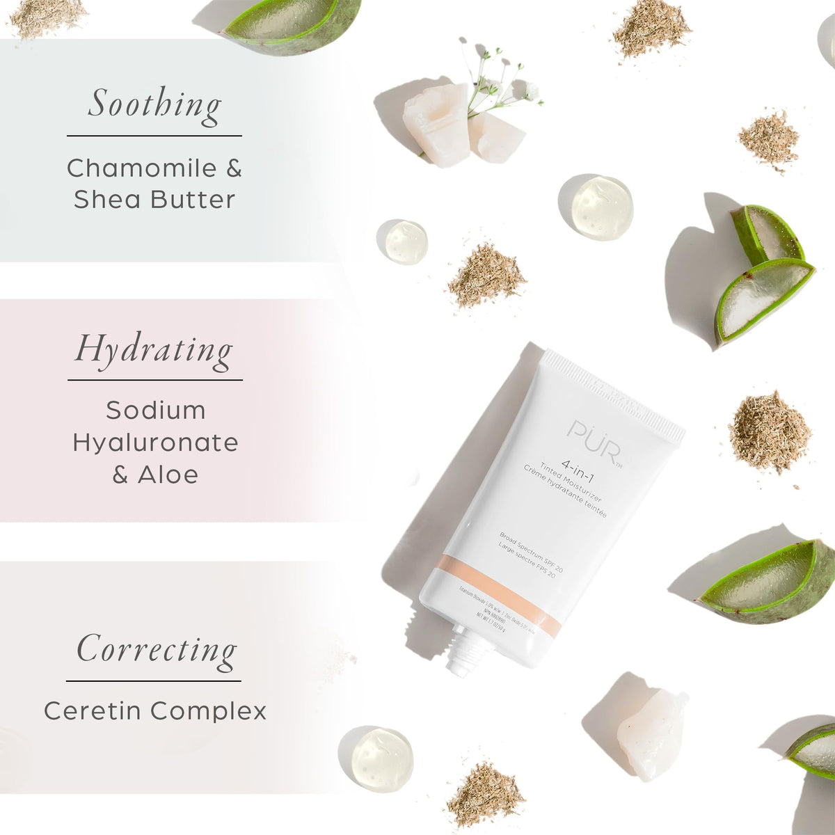 PÜR 4-in-1 Tinted Moisturizer SPF 20 Almond application process