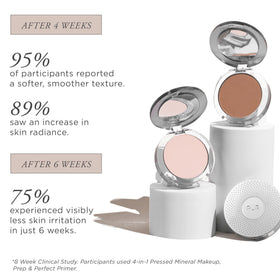 PÜR MINERALS 4-in-1 foundation compact with natural background